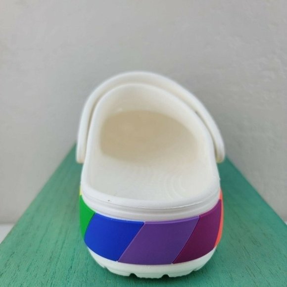 Crocs CROCBAND RAINBOW 206361W White-Multi Block - Picture 10 of 10